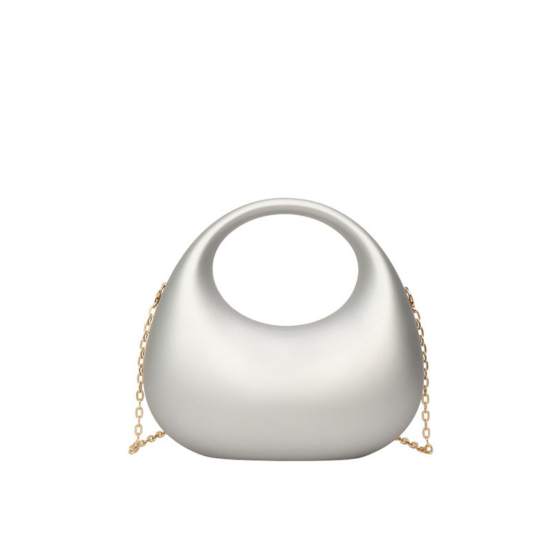 Modern Silver Acrylic Shoulder Bag
