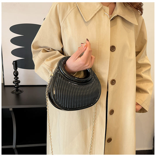 Black Oval Evening Bag