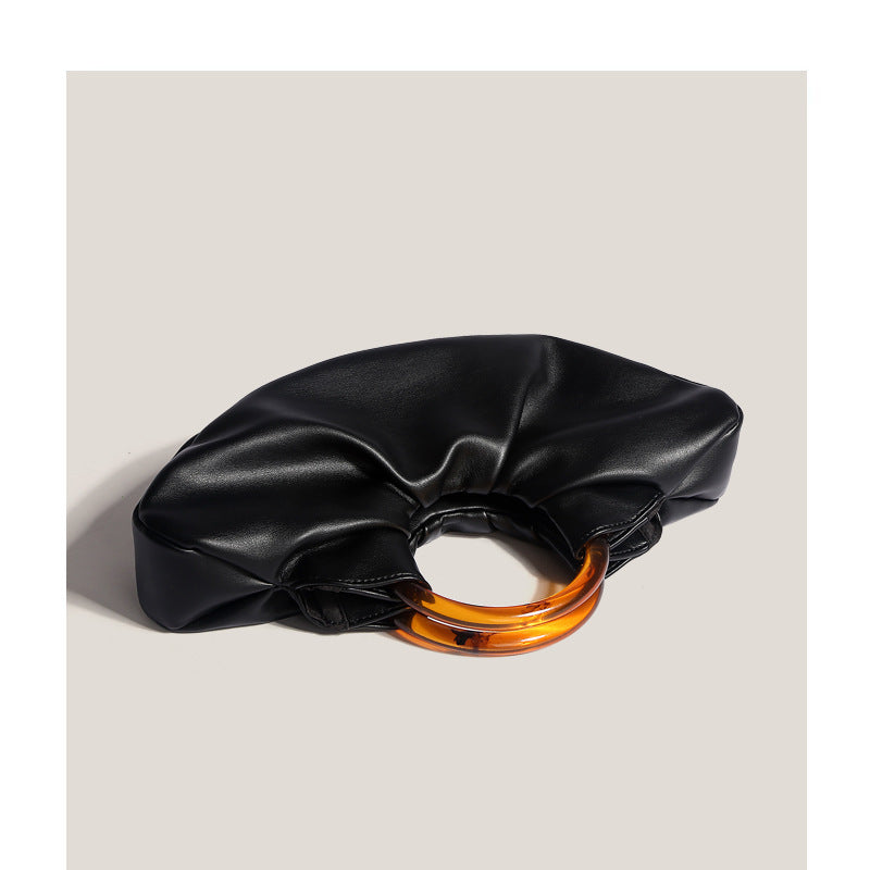 Pu Leather Classic Style Cloud Shape Magnetic Buckle Handbag