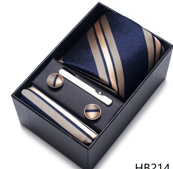 Simple Style Geometric Solid Color Polyester Yarn Men's Cufflinks Lavalier Tie