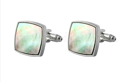 Abalone Shell Cufflink with Alloy Findings