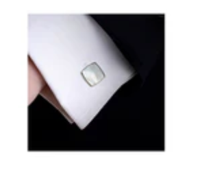 Abalone Shell Cufflink with Alloy Findings