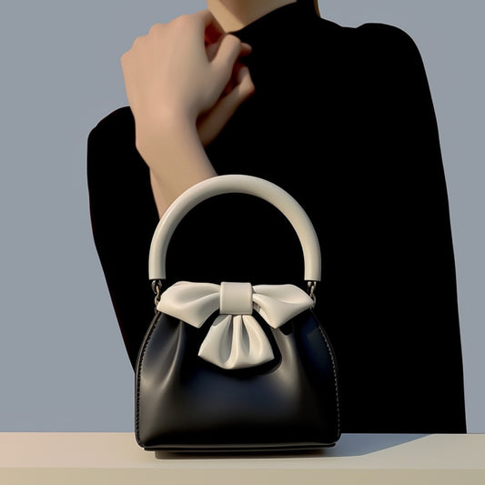 Elegant Bow PU Leather Handbag