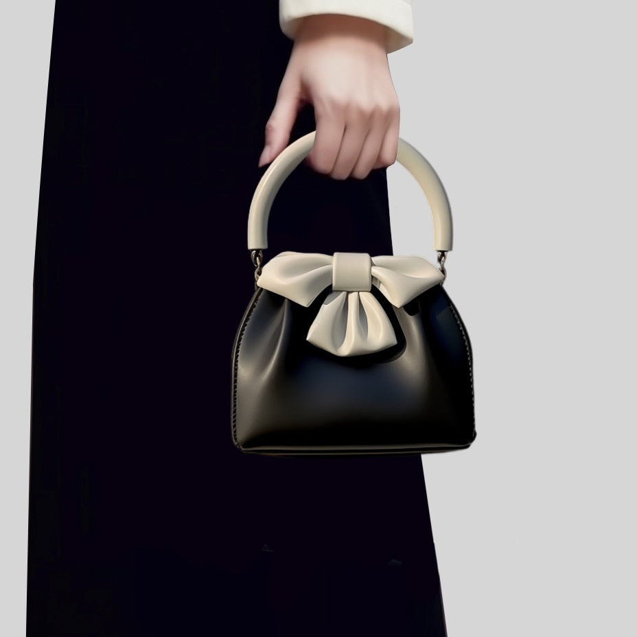 Elegant Bow PU Leather Handbag