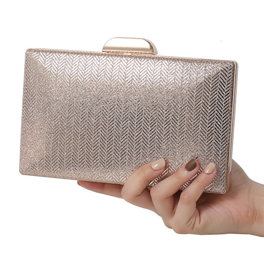 Elegant Black & Gold Evening Clutch