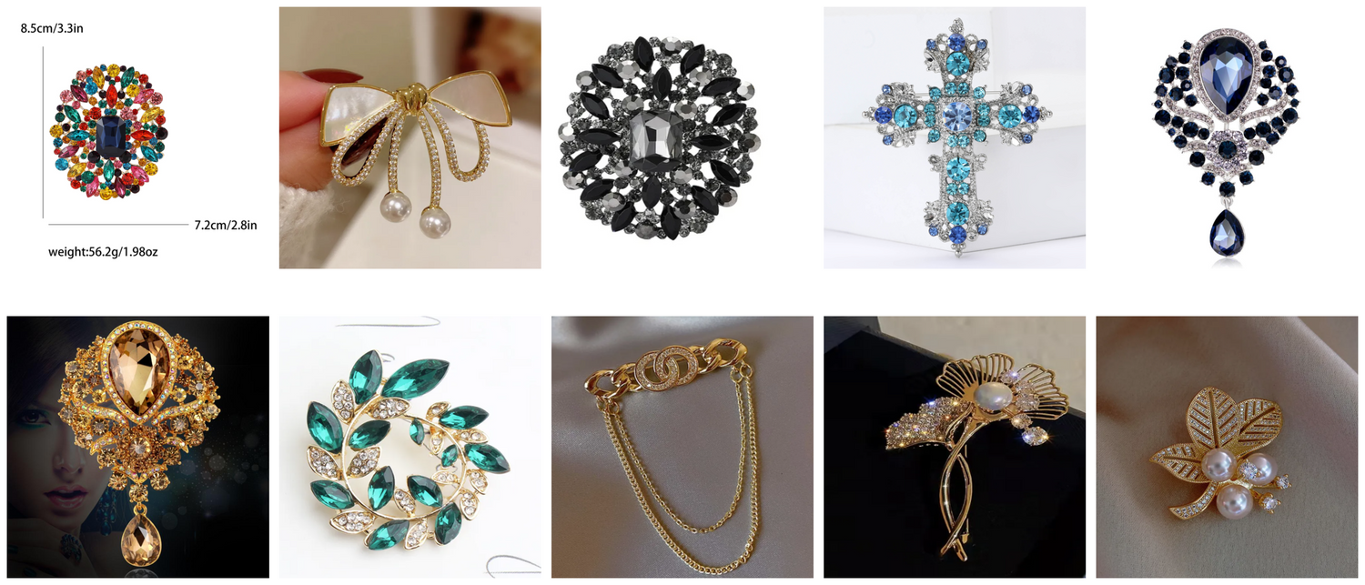 All Female Luxe Brooches/Lapel Pin-Timeless Elegance