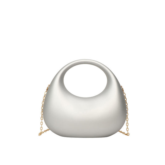 Modern Silver Acrylic Shoulder Bag