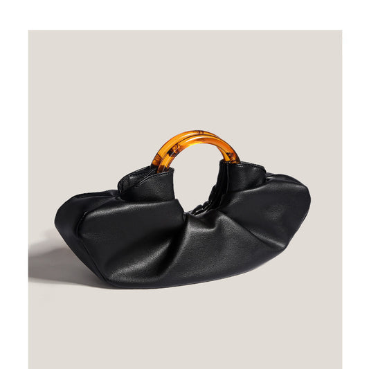 Pu Leather Classic Style Cloud Shape Magnetic Buckle Handbag