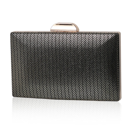 Elegant Black & Gold Evening Clutch