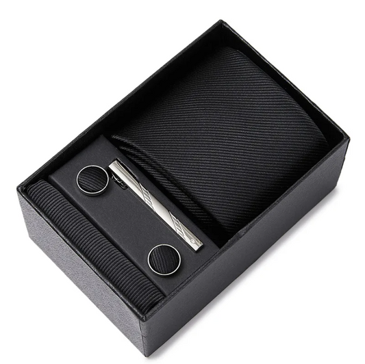 Simple Style Geometric Solid Color Polyester Yarn Men's Cufflinks Lavalier Tie