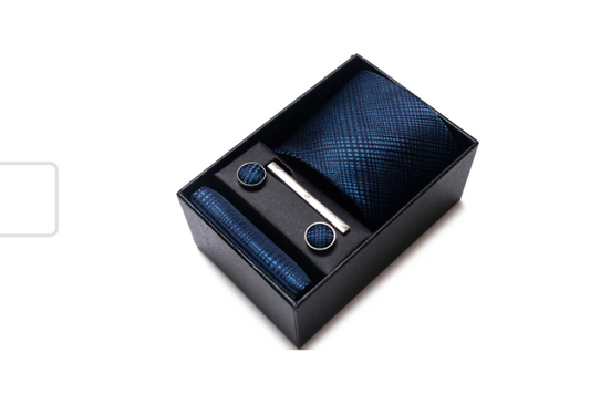 Simple Style Geometric Solid Color Polyester Yarn Men's Cufflinks Lavalier Tie