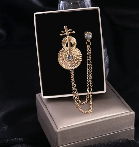 Gold Geometric Chain Unisex Booch