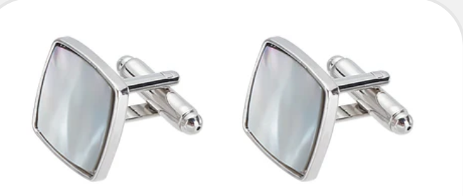 Abalone Shell Cufflink with Alloy Findings