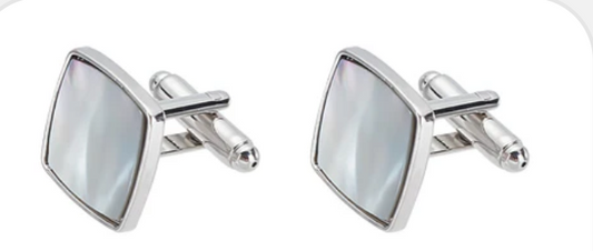 Abalone Shell Cufflink with Alloy Findings