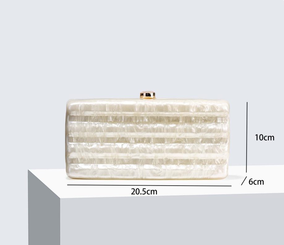 Arylic Black Square Evening Clutch/Bags