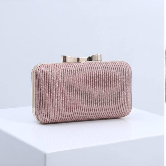 Shimmering Rose Pink Evening Clutch
